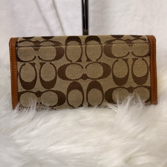 Coach Brown and Tan Monogram Clutch - Picture 4 of 9